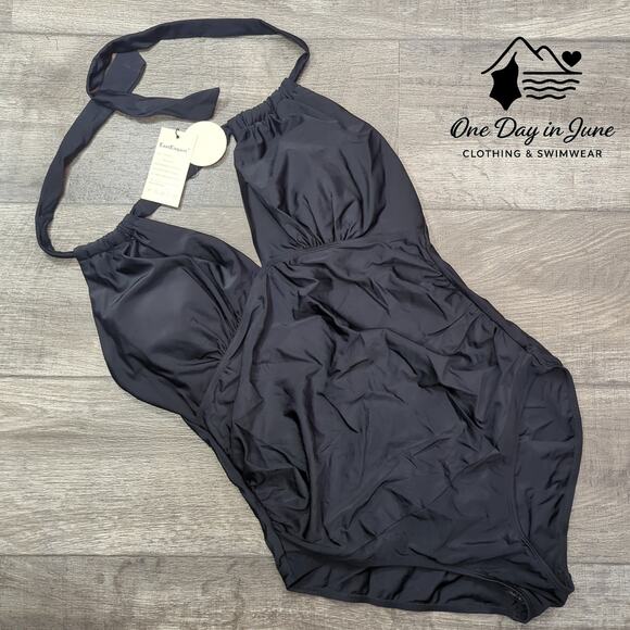 East Elegant V Neck Maternity One Piece Swimsuit Size L - Picture 3 of 7